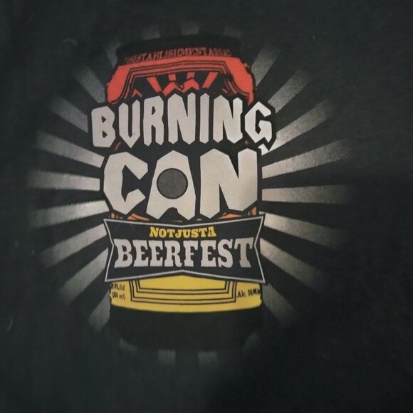 Burning Can Racerback Tank Top  Beerfest 2017 Oskar Blues Brewery M Black - Picture 2 of 6